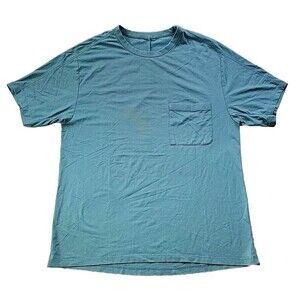 Lululemon Tdlt Blue Teal Soft Fundamental Pocket T-Shirt Men's Small Stretch